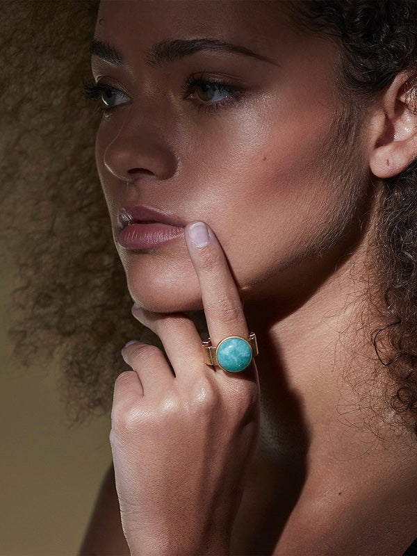Ring Elva gold/türkis