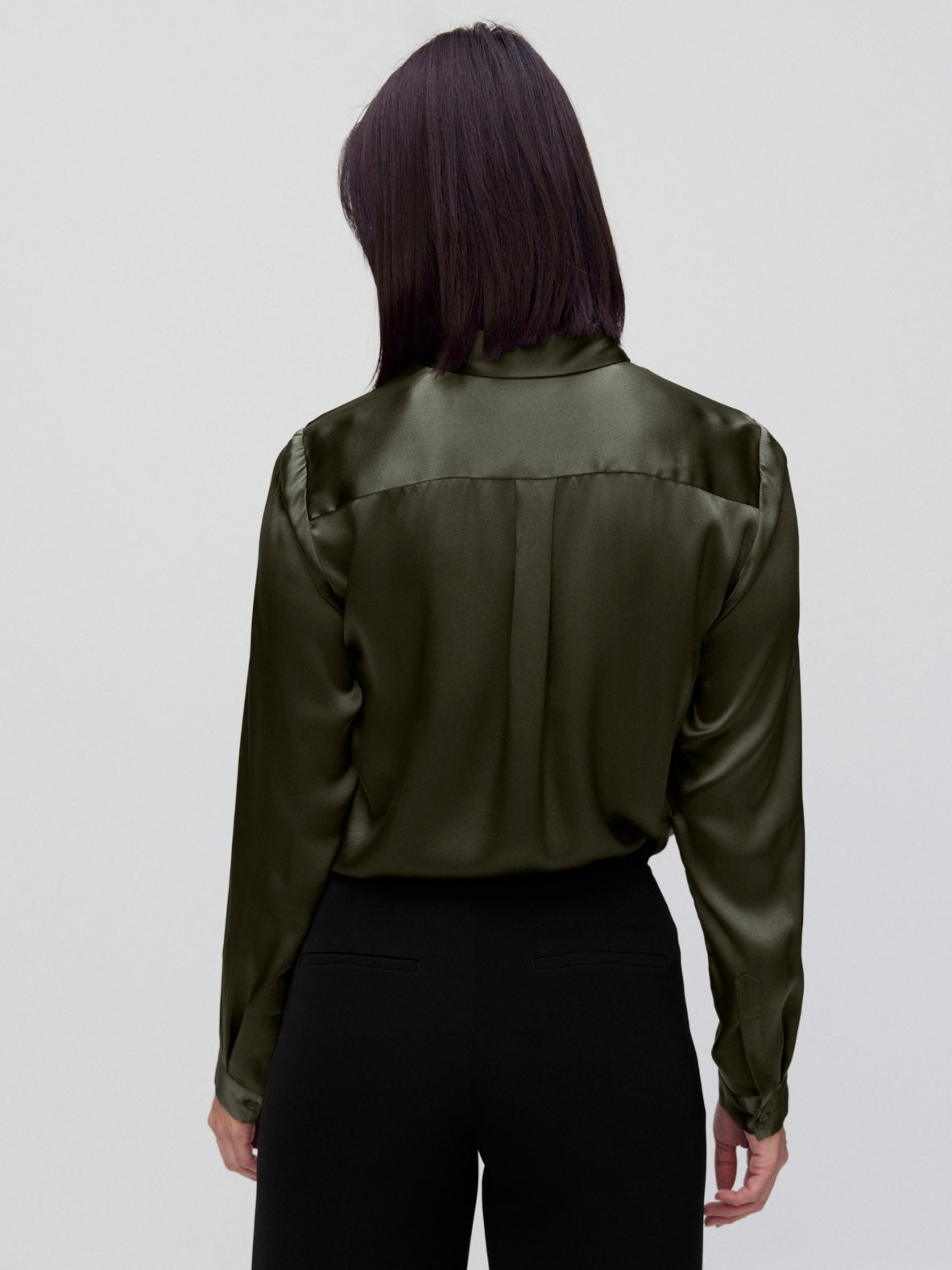 Seidenbluse Leonore IW dark beetle