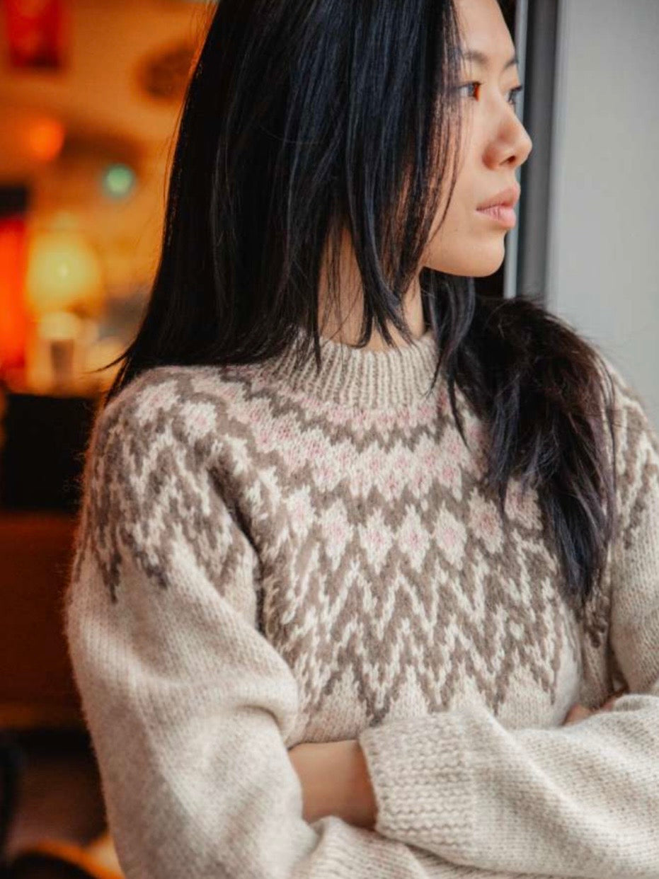 Pullover Che Che round neck light beige/rosé