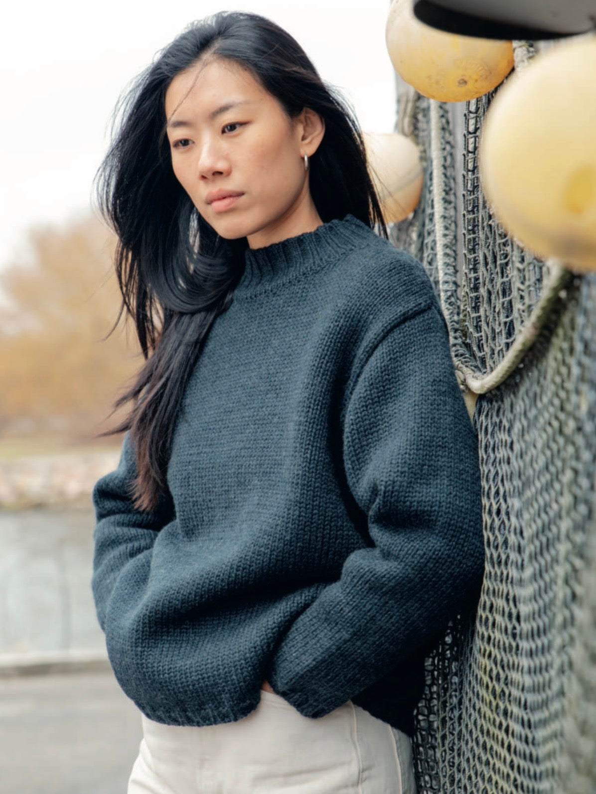 Pullover Pauline dunkelblau meliert