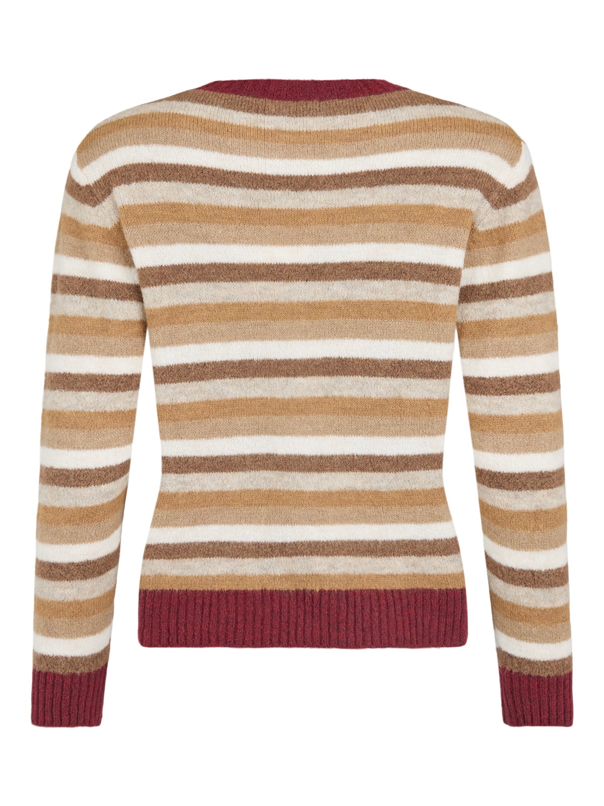 Pullover Florence TT bordeaux/natur Streifen