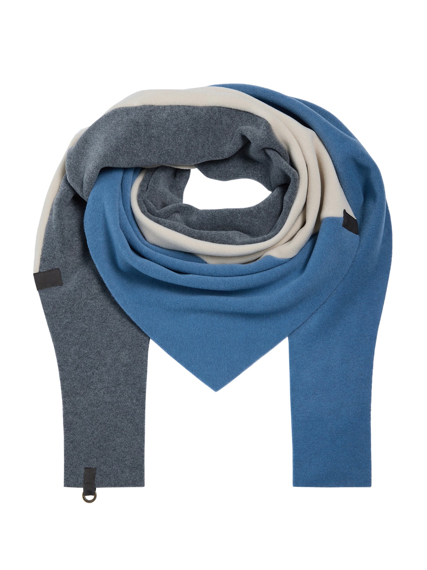 Fleece Schal TRIANGLE PATCH 4078 NW dusty blue/kit/grey