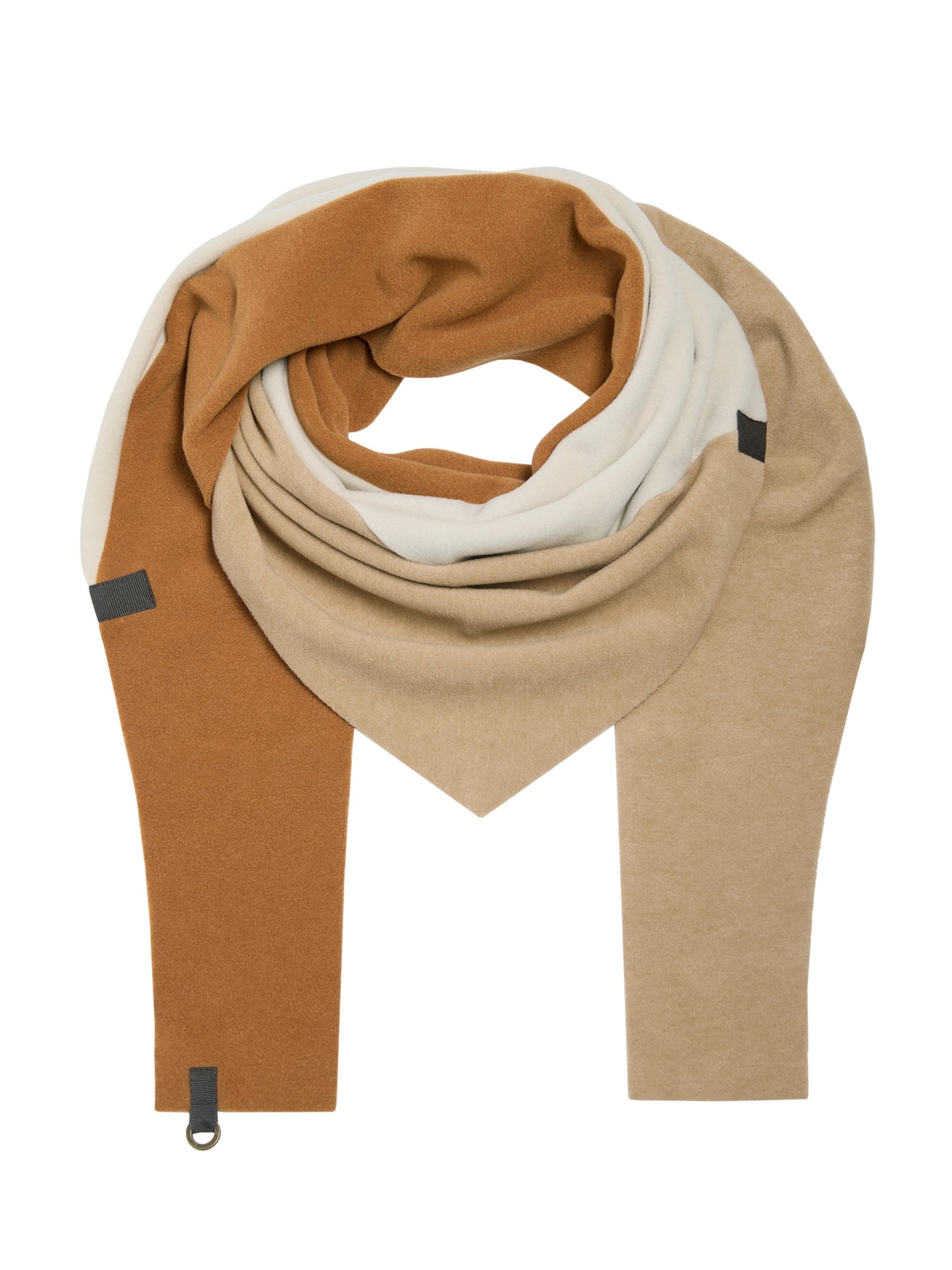 Fleece Schal TRIANGLE PATCH 4078 NW camel/kit/rust