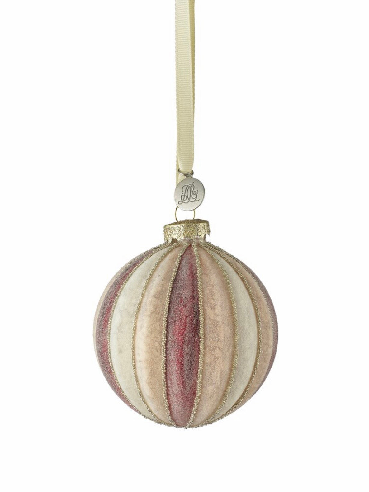 Weihnachtskugel Nomilia rose/red/off white