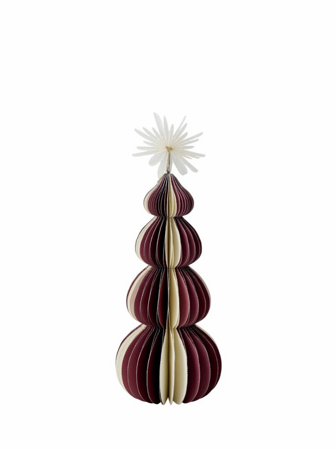 Deko Baum Paulinia 15cm dark rose/off white