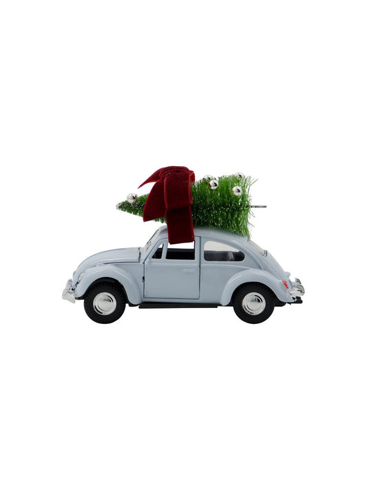 Dekoauto Xmas car hellblau 12,5cm