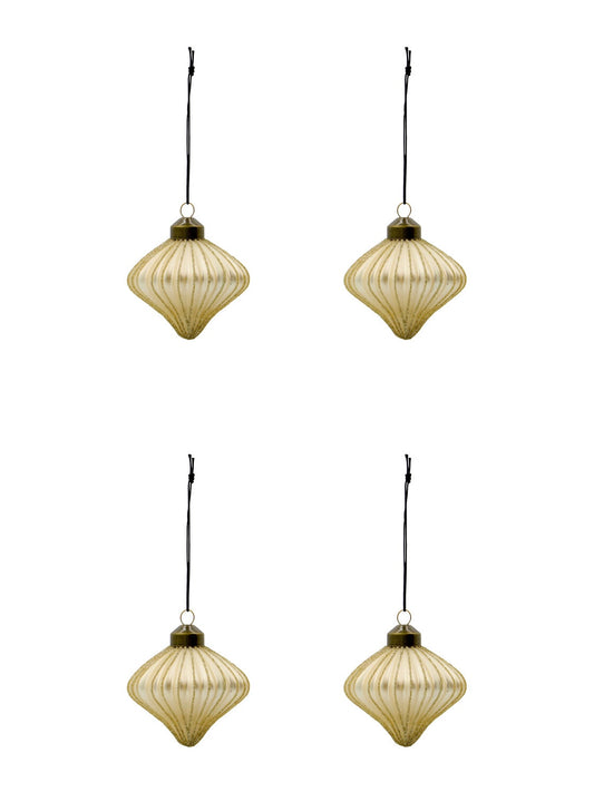 Weihnachtsanhänger HDSpin 4er Set champagner