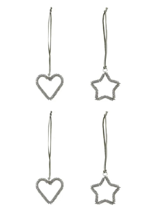 Weihnachtsanhänger HDConnect 4er Set antik silber