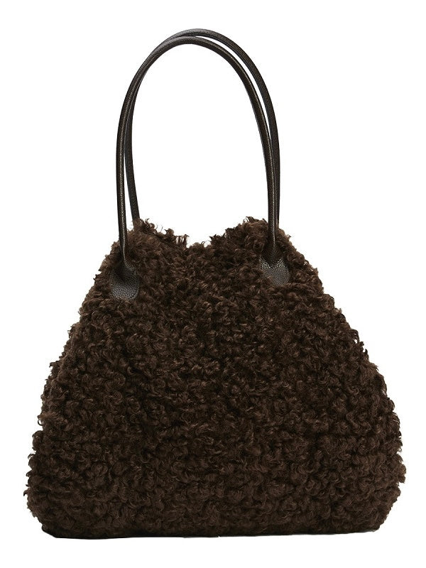 Schultertasche Flora dark brown