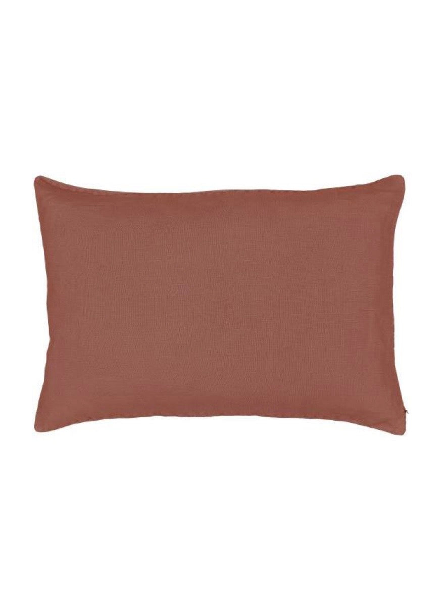 Dekokissen Leinen dusty plum 40x60cm