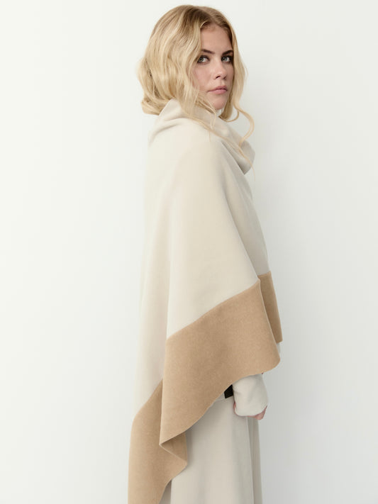 Fleece PONCHO 4068 kit/camel