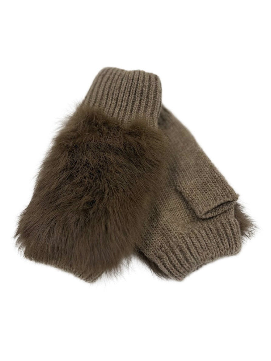 Fingerlose Handschuhe Betty taupe