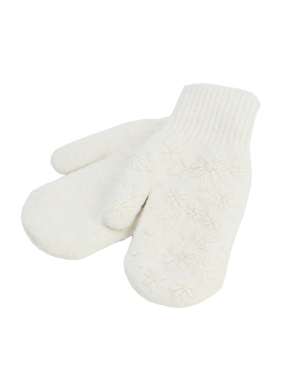 Strickhandschuhe Gabriella weiß