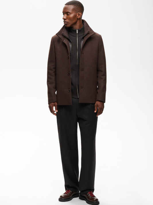 Herren Wolljacke MARobert short espresso brown