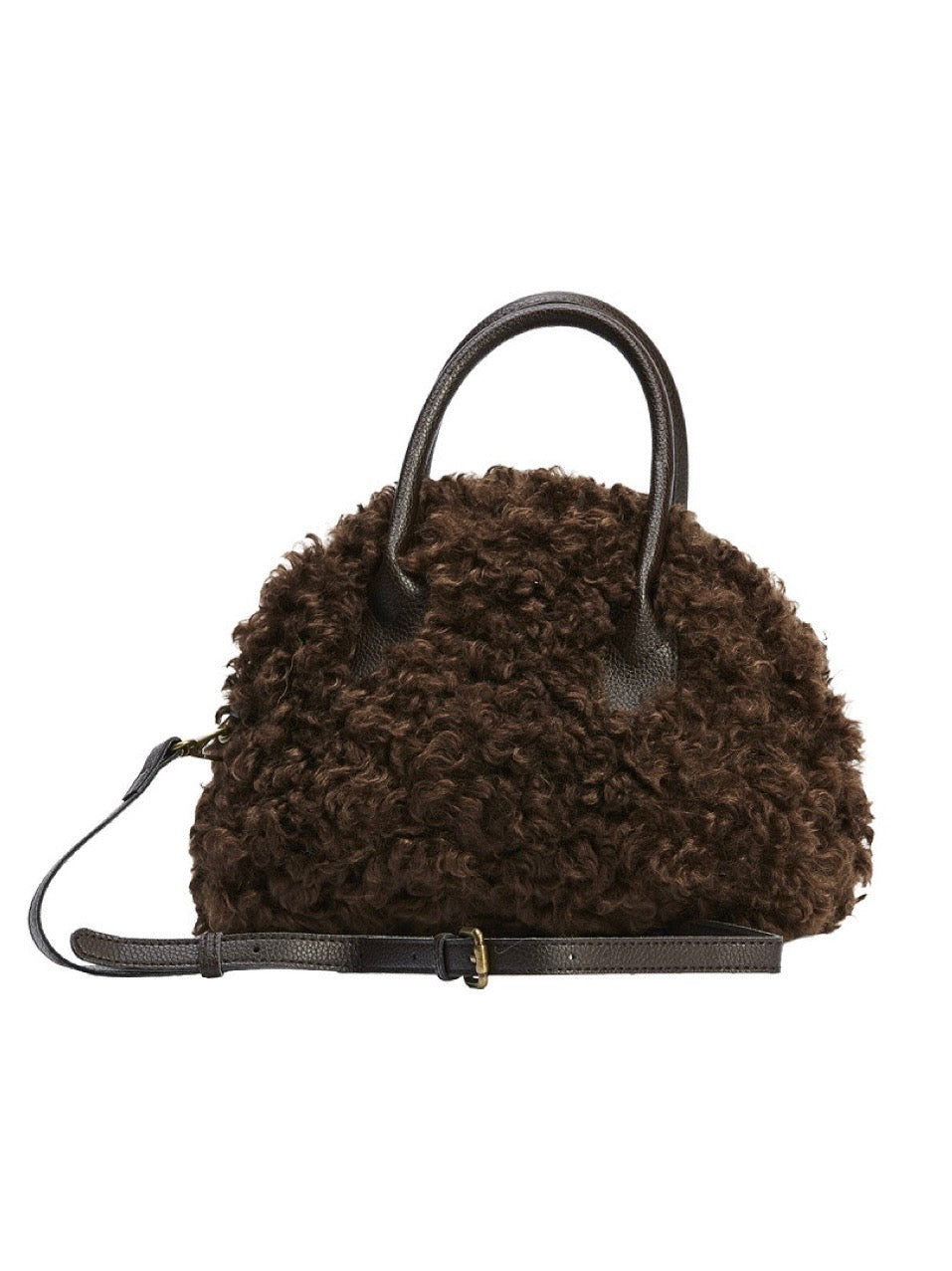 Schultertasche Flora dark brown