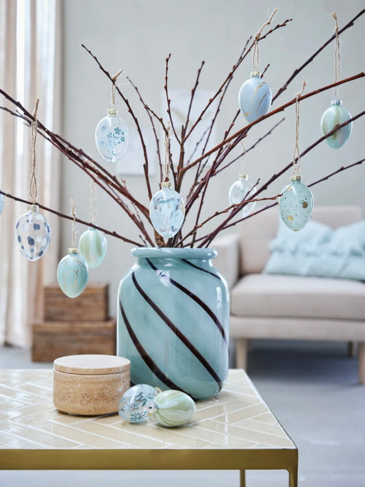 Deko Osterei Fedora grau