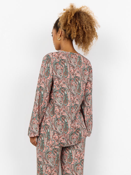 Blusenshirt SC-Pianna 2 peach pink gemustert