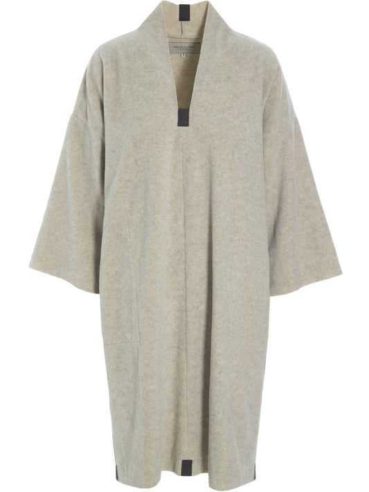 Fleece Kleid V-NECK 3251, in 3 Farben