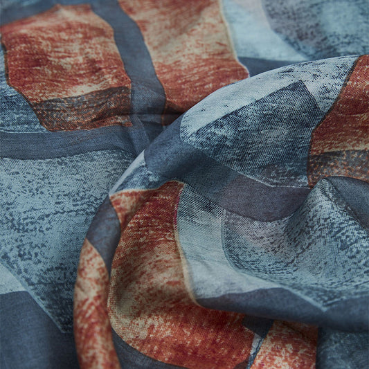 Seidenschal Kaylee grau/blau