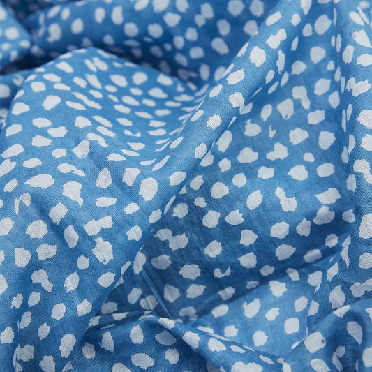 Modeschal June royalblau Tupfen