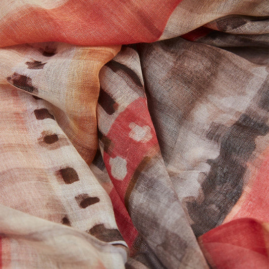 Modeschal Elina orange/braun