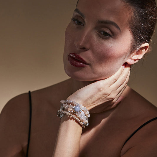 Armband Julia grau/beige