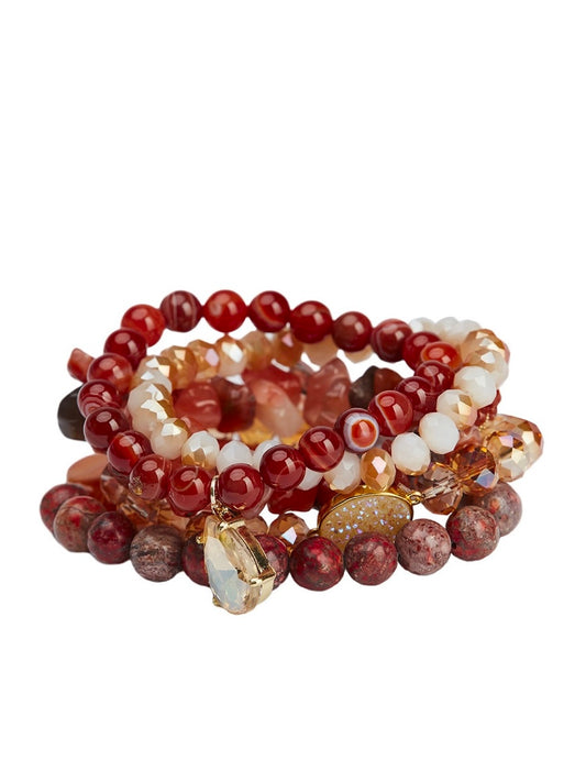 Armband Aubrey dunkelrot