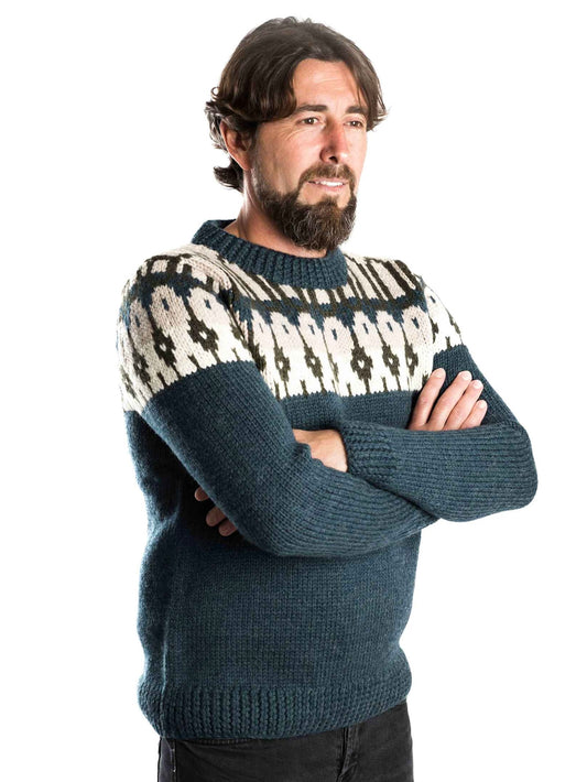 Norweger Pullover Frede petrol