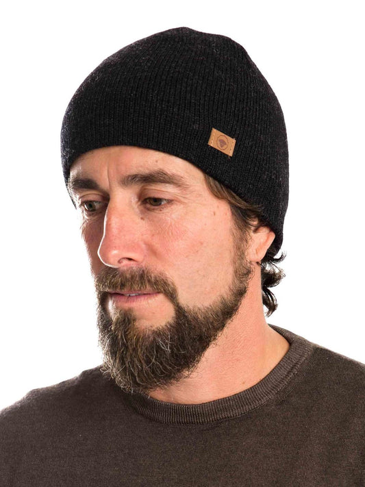 Beanie Rib reversible black