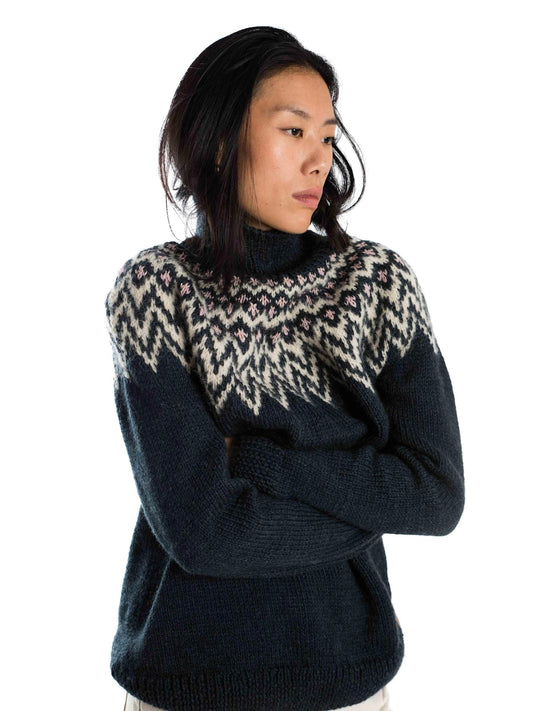 Pullover Che Che high-neck navy/rosé