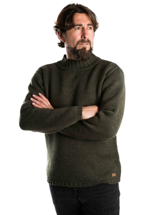 Handstrickpullover Poul olive