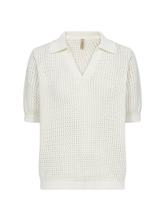 Lochstrickpullover SC-Denefa 3 weiß