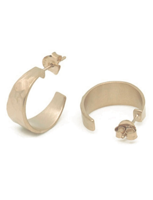 Ohrstecker Moon Hoop, in silber und gold