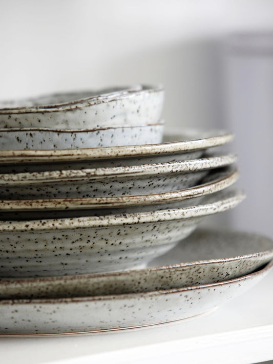 Dessertteller Rustic grau/blau