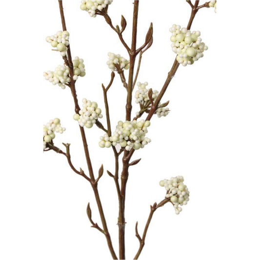 Kunstzweig Liebesperlen Larina cremeweiß