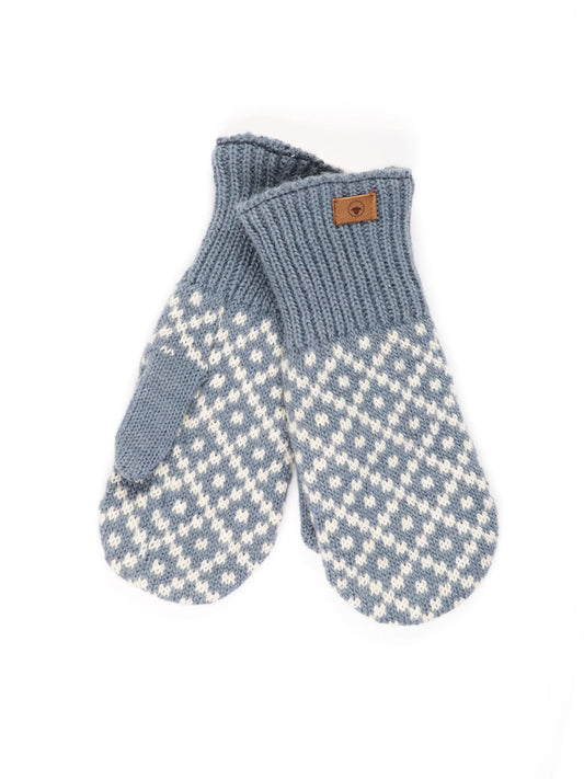 Strickfäustlinge Tinka, in dusty green oder silver blue