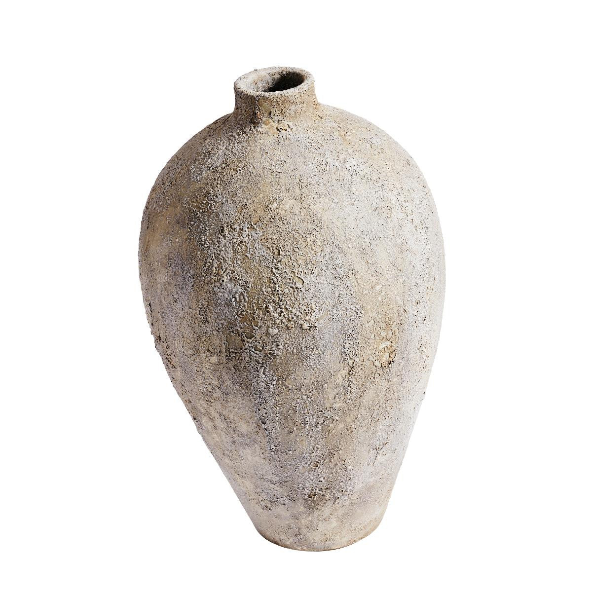 Terracotta Vase Luna grey 80cm