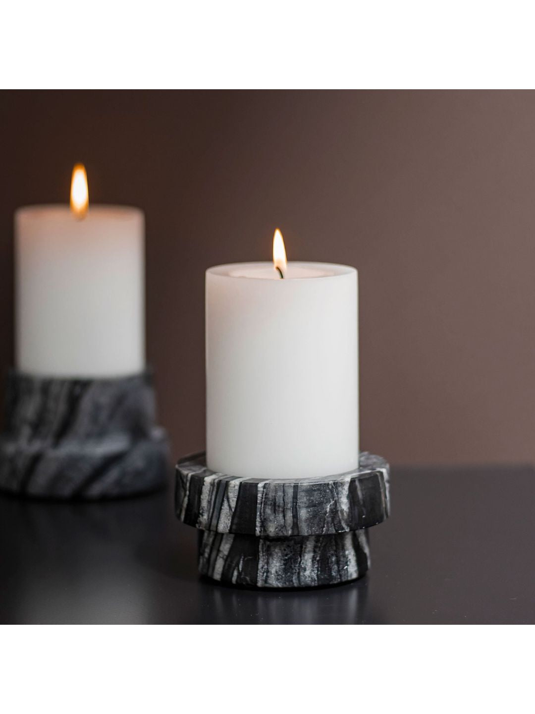 Block-Kerzenhalter MARBLE, in zwei Ausführungen