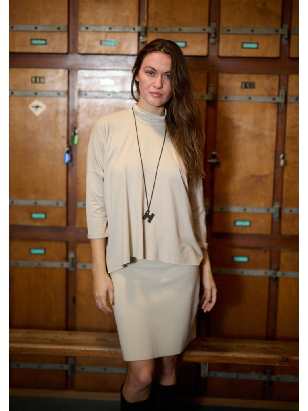 Jersey Shirt mit Kette 96100, in 3 Farben