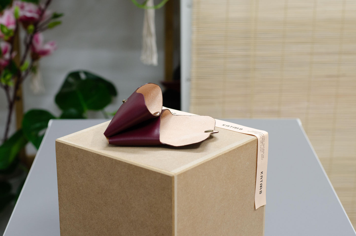 Minimalistischer Geldbeutel aus Leder, Grün