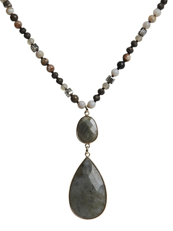 Halskette Camilla grau