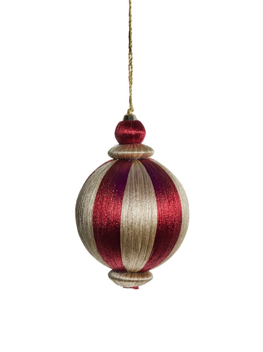 Weihnachtskugel Agnes rot/gold