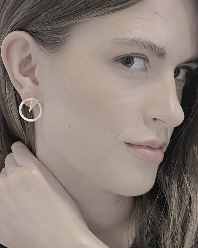 Ohrstecker Theia 2in1 Triangle & Circle, in 2 Farben