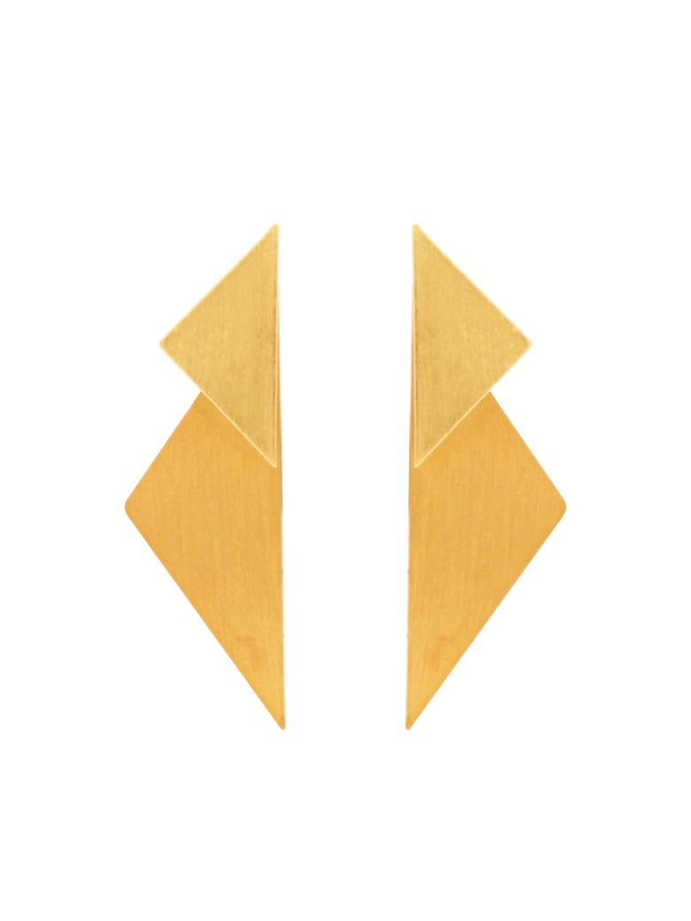 Ohrstecker Theia 2in1 Statement Triangle, in 2 Farben