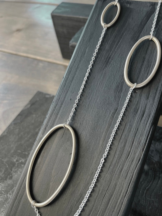 Halskette Tempeste long 2-Tone single Chain Multi