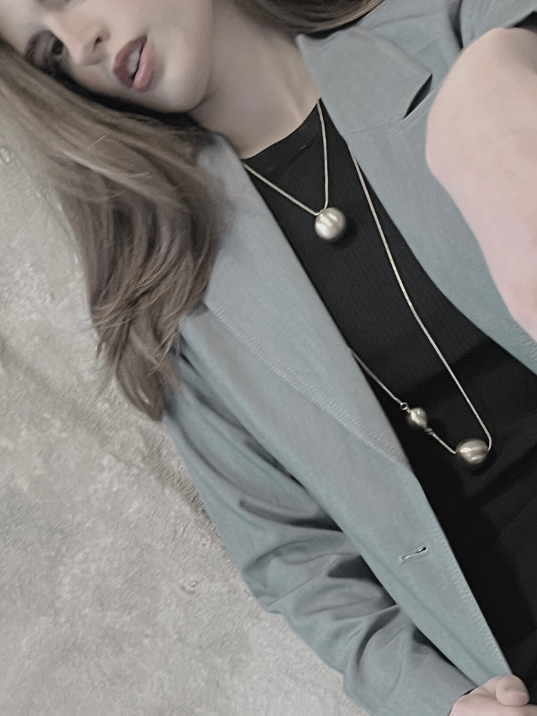 Halskette Tabitha adjustable double Ball, in 2 Farben