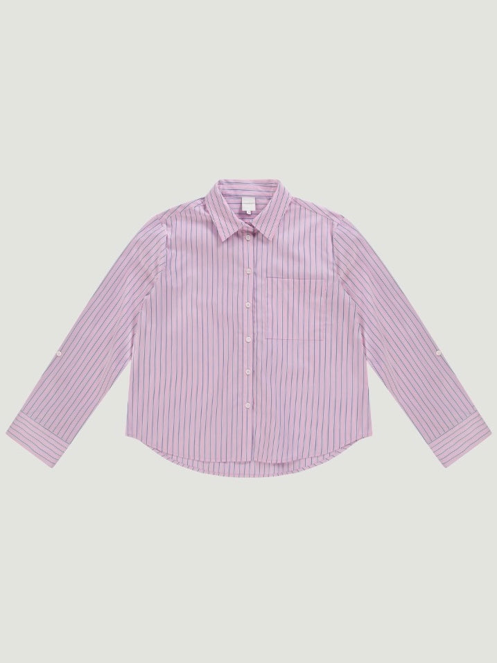 Bluse Leon light pink stripe