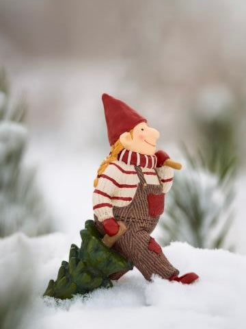 Ribenisserne Freja mit Weihnachtsbaum