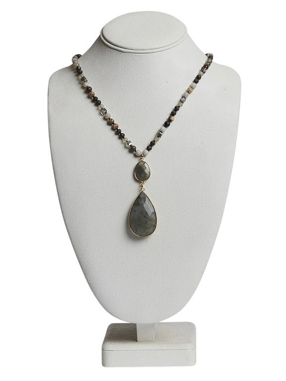 Halskette Camilla grau