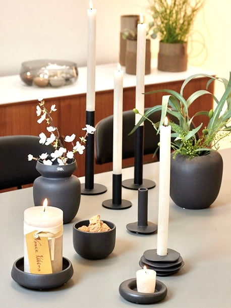 Schale/Kerzenhalter Ania schwarz 14cm